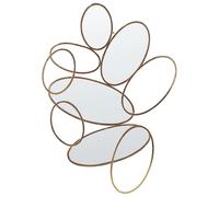 Specchio decorativo da parete stile glamour appeso 113 x 77 cm Oro Decize