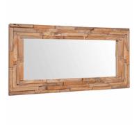 Specchio Decorativo in Legno di Teak 120x60 cm Rettangolare