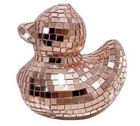 Specchio Decorativo In Vetro A Forma Di Anatra Da Discoteca - Divertente Decorazione Retrò for Casa, Bar E Feste | Regalo Artigianale for Adulti(Rose gold)