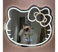 Specchio Della Parete Di Kitty LED, Specchio Con Lo Specchio Di Vanità Del Bagno LED Delle Luci, 3000K/4000K/6000K Anteriore E Specchio Illuminato Della Parete Dello Specchio Di Trucco Di Mordern