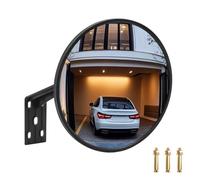 Specchio di circolazione convesso 20 cm grande angolo regolabile specchio di sicurezza per vialetto, garage, parco, supporto per interni ed esterni.