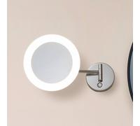 Specchio di cortesia a LED Lucande Fyria, cromo, acciaio, CCT LUCANDE