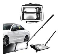 Specchio di ispezione rettangolare sotto il veicolo con luce e maniglia telescopica, con ruota universale, rotazione di 360°, specchio 30 * 30 cm, maniglie estensibili, per ispezioni di veicoli, 1 p