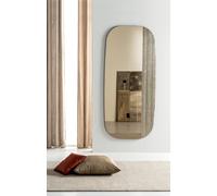 Specchio di lusso sagomato con inserto rigato design moderno per salotto CIC-859