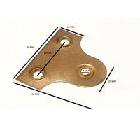 Specchio D'Immagine Appeso Vetro Piastra EB Ottone Non Forato 50Mm Confezione 25