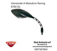 Specchio DX per MOTO E SCOOTER UNIVERSALI NERO RACING FAR 6764 COD.966D