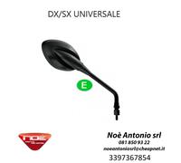Specchio DX SX per MOTO UNIVERSALE NERO OVALE FAR 5603 COD 12338