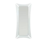 Specchio elegante da terra Morgana in metallo, 75x167h(42x135), colore Bianco Neve bianco neve