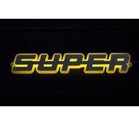 Specchio Esterno 3D Giallo SUPER Insegna LED 24V Per Camion Scania S/R/P/G/L
