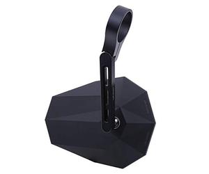 Specchio estremità manubrio HIGHSIDER STEALTH-X5, corto | Per barre da 7/8 pollici e 1 pollice, sinistra/destra; plastica, testa 119 × 90 e asta 75 millimetri, 1 pezzo con riduttori