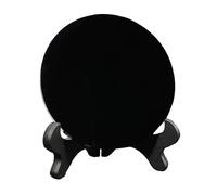 Specchio Feng Shui con disco di ossidiana nera per la decorazione