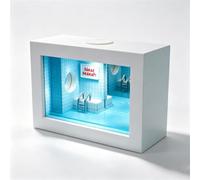 Specchio for piscina poco profonda con luce a LED, luce da tavolo USB | Decorazione da tavolo a specchio multistrato for installazione di giochi, libreria, camera da letto e ufficio