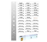 Specchio grafico di crescita, specchio per diagramma di crescita per bambini, grafico di crescita per parete, righello da parete pieghevole per misurare l'altezza per ragazzi ragazze bambini