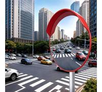 Specchio Grande Per La Sicurezza Stradale Esterna | Specchio Grandangolare Curvo Fish Eye Di Sicurezza Regolabile Per Il Garage 'ufficio Di Wall Street