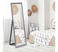 Specchio Homcom a figura intera 150X50 cm con cornice in velluto blu