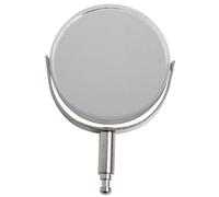 Specchio illuminato per microscopio concavo argento/trasparente/nero con funzionamento, kit in acciaio inox da 50 mm, lente a condensatore riflettore in vetro ottico per laboratorio (staffa in metallo