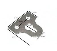 Specchio Immagine da Parete Vetro Rotondo Piastra Cromato a Incastro 25mm Pacco