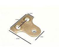 Specchio Immagine Vetro da Appendere Piastra Eb Ottone Non Asolato 19mm Pacco 20
