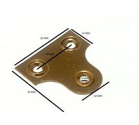 Specchio Immagine Vetro da Appendere Piastra Eb Ottone Non Asolato 32mm Pacco 20