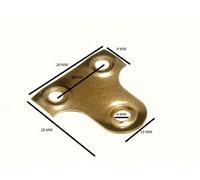 Specchio Immagine Vetro da Appendere Piastra Eb Ottone senza Fenditura 25mm Set