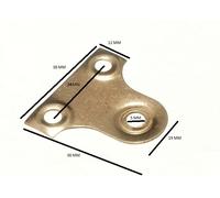 Specchio Immagine Vetro da Appendere Piastra Eb Ottone senza Fenditura 38mm Pack