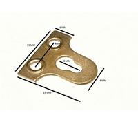 Specchio Immagine Vetro da Appendere Piastra Ottone Cromato a Incastro 19mm Pack