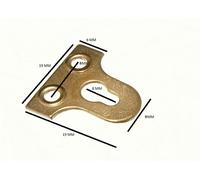 Specchio Immagine Vetro da Appendere Piastra Ottone Cromato a Incastro 19mm Pack