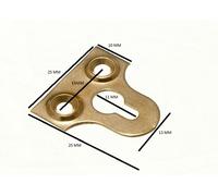 Specchio Immagine Vetro da Appendere Piastra Ottone Placcato a Incastro 25mm Set