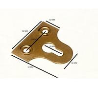 Specchio Immagine Vetro da Appendere Piastra Ottone Placcato a Taglio 32mm Pacco