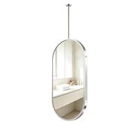Specchio in acciaio inossidabile, specchio cosmetico da bagno per soffitto | Specchi decorativi moderni sospesi verticalmente per lo spogliatoio della camera da letto(50cmx80cm)