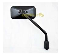 Specchio in acciaio nero rettangolare lato destro/sinistro universale cafè racer