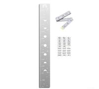 Specchio in acrilico, altezza 120 x 18 cm, decalcomania decorativa da parete per registrazione di misurazione dell'altezza, compatibile con cancellabile a secco, facile da installare, non dannoso, uso