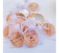 Specchio In Legno Personalizzato, Specchi Compatti Personalizzabili, Bomboniera For La Festa Nuziale, Specchio For Il Trucco For Gli Ospiti, Regali Personalizzati Intagliati For Compleanni Di Amici(2s