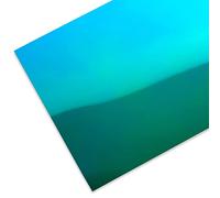 Specchio in polistirolo, colorato, liscio, verde iridescente, 1 x 250 x 500 mm