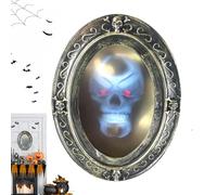Specchio infestato attivato dal movimento, Specchio infestato spaventoso | Specchio infestato inquietante con suoni | Specchio per ritratti spaventoso di Halloween, attivato dal movimento con effetti