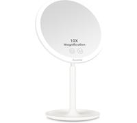 Specchio Ingranditore 10X Con Luci, Specchio Trucco a 3 Modalità D’Illuminazione