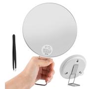 Specchio ingranditore 30X, 6 pollici, grande specchio da trucco con ingrandimento 30X, 3 ventose e supporto regolabile a 360°, per montaggio a mano, tavolo e parete, specchio compatto da viaggio con