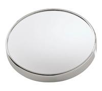 GEDY Specchio ingranditore con ventosa, Diametro 15cm, Misure: 15X15X3, Magnifying factor 5X, Specchio bagno realizzato in ABS con ventosa, Finitura cromata, Design R&S Gedy, 2 anni di garanzia