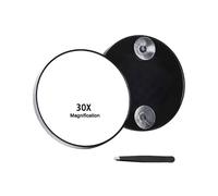 Specchio Ingranditore con Ventosa, Compatto e Durevole, Specchio da Viaggio per il Trucco, per Rimuovere I Punti Neri e Le Sopracciglia, 30X
