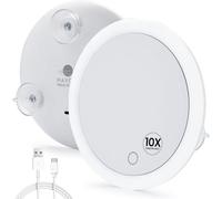 Specchio Ingranditore LED 17 cm con 3 ventose forti Ingrandimento 10X Specchio