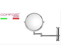 Specchio ingranditore per trucco/barba bifacciale in ottone cromato COMFORT2000