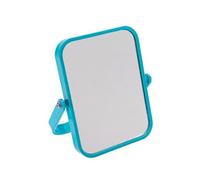 Specchio ingranditore rettangolare, colore turchese, marca Gedy
