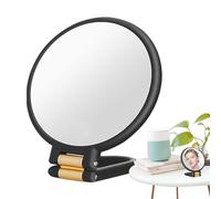 Specchio ingranditore - Specchio ingrandito compatto da viaggio, da viaggio, pieghevole, rotondo, doppio lato, con supporto, zoom 10X per una vista ravvicinata, double face per la bellezza, Ba