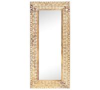 vidaXL Specchio Intagliato a Mano 110x50x2,6 cm in Massello di Mango