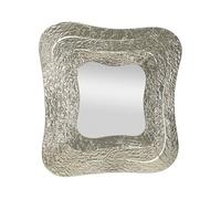 Specchio Jari, Specchiera, Articolo d'arredo a Muro, Decorazione con Specchio, 74x7 h79 cm, Argento