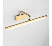 Specchio Lampada frontale LED Vintage bagno oro Applique in metallo Impermeabile anti-appannamento e anti-umidità Specchio da bagno Lampade da parete 14W,warmwhite