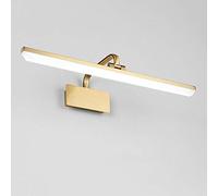 Specchio Lampada frontale LED Vintage bagno oro Applique in metallo Impermeabile anti-appannamento e anti-umidità Specchio da bagno Lampade da parete 14W,coolwhite