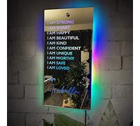 Specchio Lampada Personalizzata Nome Testo Sono Intelligente Sono Bella Sono Sicura Di Me Ragazze Donne Adolescenti Citazioni Ispirative Decorazione Domestica A Specchio Lampada (Nome-Lampada)