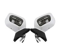 Specchio laterale regolabile Coppia Moto Specchietti Retrovisori Indicatori Di Direzione Per GL1800 Per F6B 2013-2017(White and Smoke)