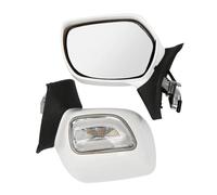 Specchio laterale regolabile Coppia Moto Specchietti Retrovisori Indicatori Di Direzione Per GL1800 Per F6B 2013-2017(White and Clear)